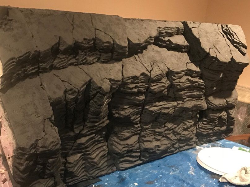DIY 3D Styrofoam Aquarium Background with DIY Roots US Native Stream